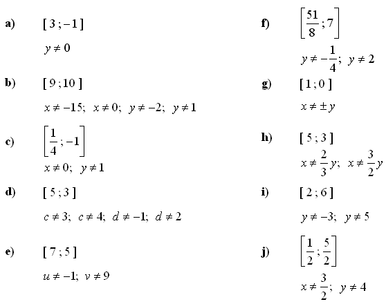 Sústavy lineárnych rovníc a nerovníc - Príklad 2 - Výsledky